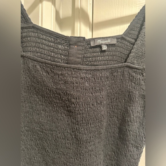 Madewell Black Eyelet Sleeve with Smocked bodice & buttons up back - Picture 2 of 6